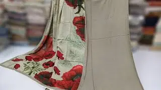 Chamak Peach Leather with Digital Print Wool Shawl | New Arrivals 2025 | Winter Collection