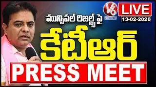 LIVE: KTR Press Meet | Municipal Election Results 2026 | V6 News
