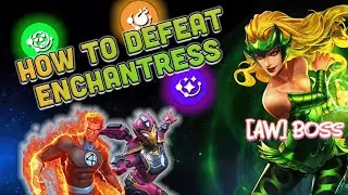 MCOC How to defeat & fight Enchantress Counter : Enchantress War Boss - AW Boss Node 50(Tile) #mcoc