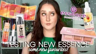 TESTING NEW ESSENCE COSMETICS! I Love Flawless Skin Foundation Glow And Bronze Lip Oil & Eyeshadow!