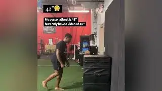insane single leg explosion, 42 inch single leg box jump.