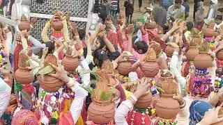 बाबा भैरु कुहाड़ा कोटपूतली के कलश यात्रा म हजारों महिलाएं
