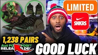 THESE WILL SELL OUT QUICK 🤯 Pine Green Foamposite SUPER LOW STOCK🚨