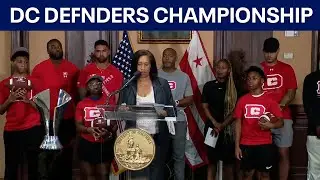 FULL: Mayor Muriel Bowser celebrates the DC Defenders UFL Championship victory