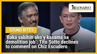&lsquo;Baka sabihin ako&rsquo;y kasama sa demolition job&rsquo;: Tito Sotto declines to comment on Chiz Escudero