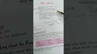 Class 10 , Fire and Ice (Rhyming Scheme , Figures of Speech)