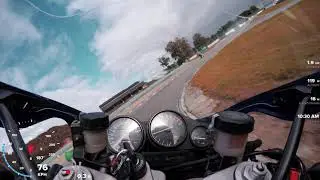 Testing Yamaha YZF 750 R on the track