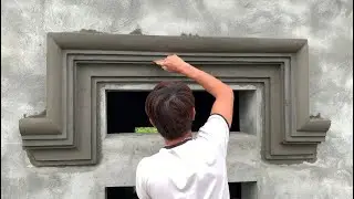 Construction Techniques To Decorate Beautiful Windows With Sand And Cement With Simple Tools