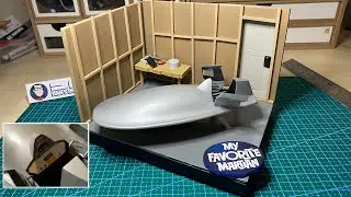 1:18 scale My Favorite Martian spaceship with custom diorama