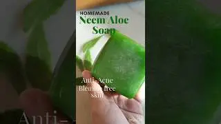 Homemade acne soap neem aloe #diy#ayurveda#acne #pigmentation #health #soap#handmade #recipe#pimple