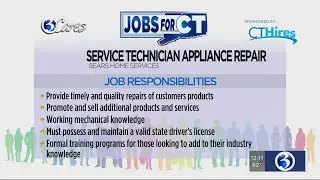 Jobs for CT: Service Technician Appliance Repair