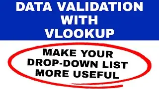 Data validation with vlookup || Drop down list with vlookup || Computorism