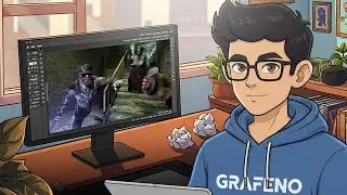 MAKING THE OUTLAST TRIALS THUMBNAIL LIVE I PHOTOSHOP STREAM I GRAFENO