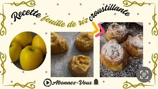 Feuille de riz spirale farcie aux pommes et miel 🍯 