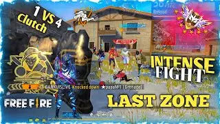 Intense Fight in Last Zone 🙀 || 1 VS 4 Clutch 💪🏻 BANKUISLIVE 