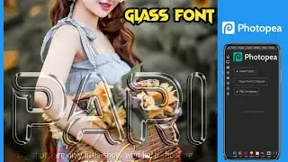 haw to make water font in photopea  | water glass font editing 💦