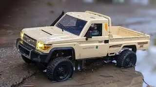 Toyota land cruisher rc mn82 extreme driving on mud and forest - driver by dani