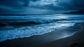 Peaceful Night Ocean Waves Sound for Deep Sleep, Calm Thoughts, and Stress Relief