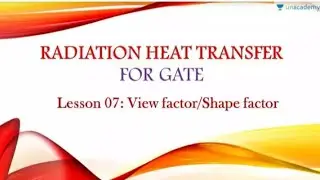 **Shape factor and reciprocity relation** Radiation heat transfer 🔥🔥