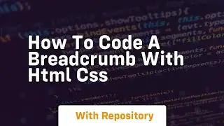 How to code a breadcrumb with html css