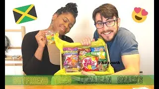 Spanish Boyfriend Tries Jamaican Snacks | First Time!