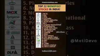 Top 22 Monopoly Stocks in India 2025 | IRCTC, Nestle, Coal India & More #shortsfeed