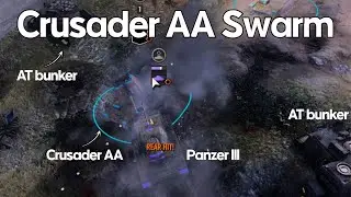 Crusader AA Swarm - British Forces 4v4 - Company of Heroes 3
