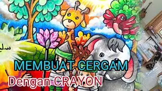 Membuat Cergam Nabi sulaiman part 1 menggambar dan mewarnai menggunakan crayon mudah
