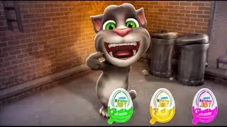 Colors with Talking Tom Cat, Kinder joy Surprise eggs for Kids- kids love videos😍😍