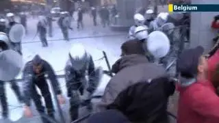 EU farmers protest milk prices in Brussels