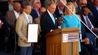 Dick Enberg inducts radio pioneer Graham McNamee into the Baseball Hall of Fame (Ford Frick Award)