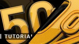 Text Tutorial - Cinema 4D - Reflexões e Textura Hexagonal - Free Project File