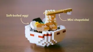 make a mini ramen bowl with me (relaxing nanoblock asmr with music)