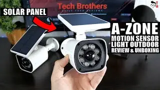 A-Zone Solar Light Motion Sensor & Fake Security Camera REVIEW & Unboxing