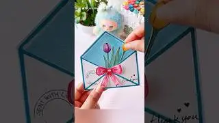 Floral envelope 🌷✨#creativeart #art #shorts