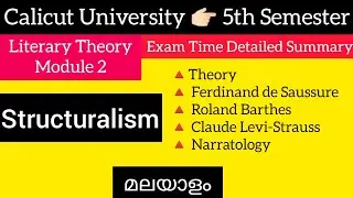 Structuralism in Malayalam | Ba English Calicut University | literary theory | 5th Semester #module2