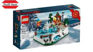 LEGO 40416 Ice Skating Rink unboxing & build