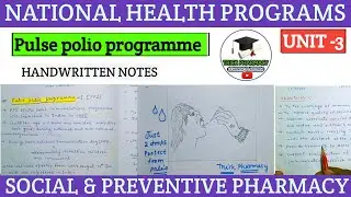 Pulse polio programme | Soical and preventive pharmacy unit 3 | 8th sem