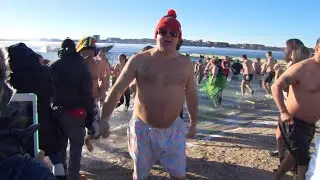 Raw Video: L Street Brownies New Year's Day Polar Plunge