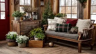 Classic Vintage Farmhouse Christmas 🎄  Cozy Holiday Corner Decorating Inspiration