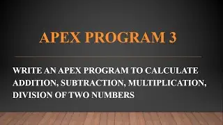 Apex Program for Practice 3