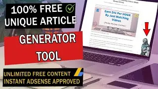 100% FREE WAY to generate FREE Articles in Seconds (2 CLICKS) | Create UNLIMITED Content with this!