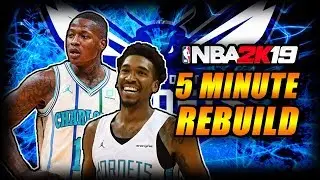 Rebuilding The HORNETS in 5 MINUTES!! - NBA 2k19 MyLeague Challenge Rebuild