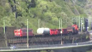 BR151, 3x BR185, SBB Cargo Re482, 2x BR101, BR460 Oberwesel am Rhein