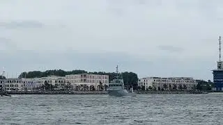 Minensuchboot MSF 2 verl&auml;sst Rostocker Hafen 5.6.2025 zum Ostseeman&ouml;ver Baltic Operations 2025