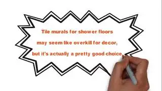 Get tile murals for shower floors with Pacifica Tile Art