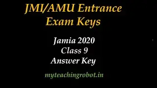 JMI Answer Key | JMI Class 9| 2020 Entrance| JMI questions and answers| Jamia School Admission 2020