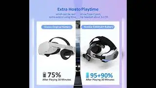 NexiGo S32 Head Strap with Battery for Oculus Quest 2, Carbon Fiber Dial, Replacement Elite👇Link👇🏿