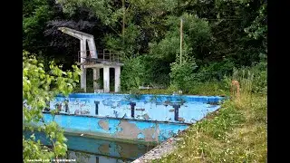 Abandoned swimming pool (Waldbad Gr&uuml;nenplan) (RIP) Germany July 2025 ( urbex lost places zwembad )