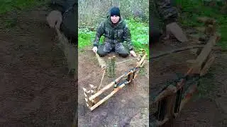 animal trap #woodworking #bushcraft #survival #wood #diy @3D_Cartoon_Fun